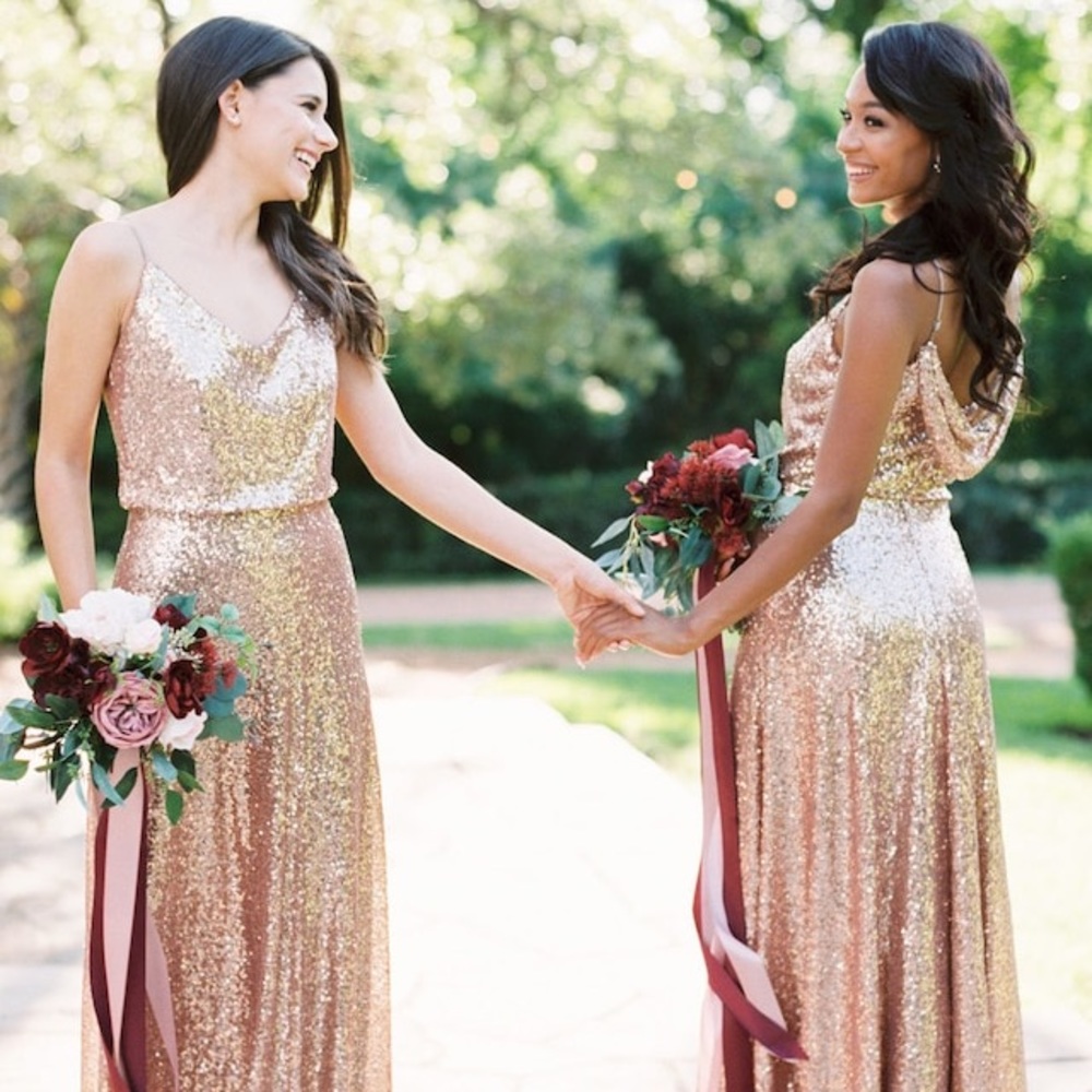 NWT Revelry Hazel sequin dress size 2 ivory gold